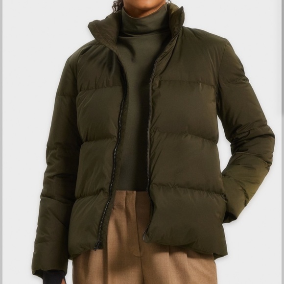 Theory Stand puffer deep Navy city Poly jacket - Picture 9 of 12